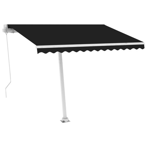 VidaXL Retractable Awning with Hand Crank Handle Sunshade Shelter for Outdoor Wayfair